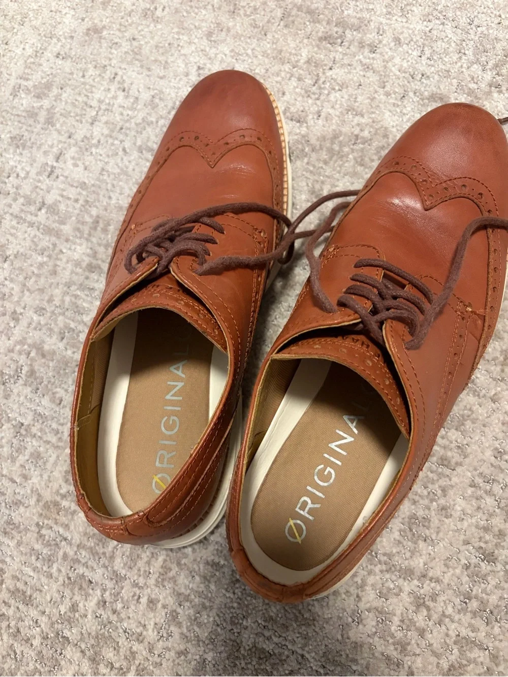 Cole Haan Men's Tan Wingtip Oxfords